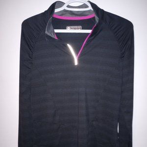 Mondetta Size M Activewear Jacket 1/4 Zip Fitted With Thumbholes For Cold Hands